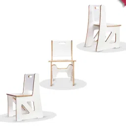 Kiddery Natural Wooden Montessori Inspired Chair (Age 1-8 Years)-29