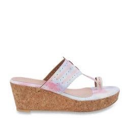 Metro Women's Pink Toe Ring Wedges-image-50