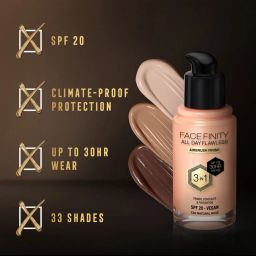 Max Factor Face Finity All Day Flawless 3 In 1 Foundation SPF 20 C50 Natural Rose - 30 ml image 5