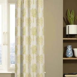 Bianca EL`PESSO Green Faux Silk 5 Ft. Window Curtain-image-8