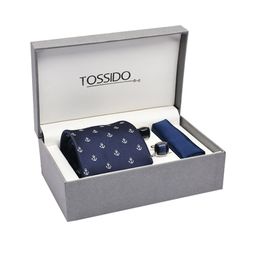 Tossido Men Blue & Silver-Toned Acessory Gift Set-picture-3