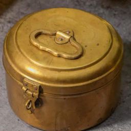 Ambi Handcrafted Vintage Brass Storage Box Large-image-4