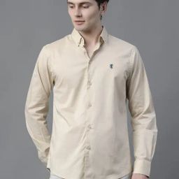 Red Tape Beige Cotton Solid Regular Fit Casual Shirt-image-53