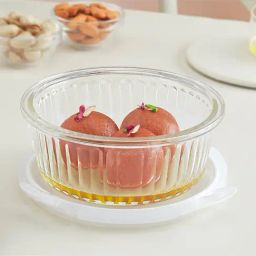 Borosil Transparent 620 ml Borosilicate Glass Round Container-image-50