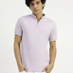 United Colors of Benetton Purple Regular Fit Henley T-Shirt-picture-20