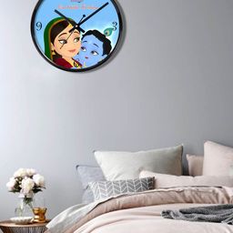 RANDOM Blue Printed Dial 27.94 cm Analogue Wall Clock-picture-43