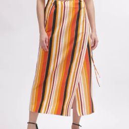 Gant Multicolored Striped Wrap Skirt-image-46