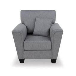 Durian Pure Penrose Pebble Grey Fabric 1 Seater Sofa-image-37