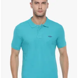 Force NXT Sea Green Cotton Regular Fit Polo T-Shirt-image-45