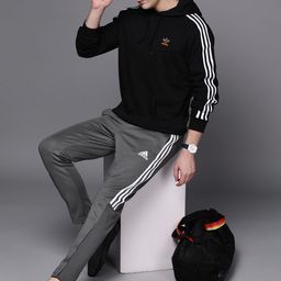 ADIDAS Men Grey Three-Striped Slim Tapered Track Pants-picture-33