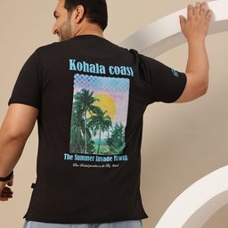 Sztori Men Plus Size Printed Pure Cotton T-shirt-13