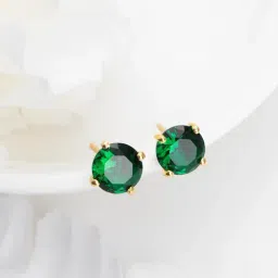 Zavya Garden of Glamour Gold-Plated 925 Sterling Silver Stud Earrings-picture-40