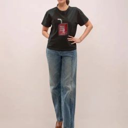 Zink London Black Cotton Graphic T-Shirt-picture-14