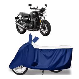 Auto Pearl Two Wheeler Cover for Triumph Speed Twin BS6 - White, Blue-image-73