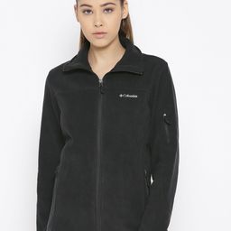 Columbia Black Fast Trek II Full Zip Fleece Sporty Jacket-image-16