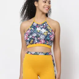 Cukoo Yellow Printed Swimwear Set-image-100