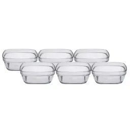 Duralex 'Lys' Transparent Glass 13.5 cm Square Serving Bowl (0.61 L) - Set of 6 image 4