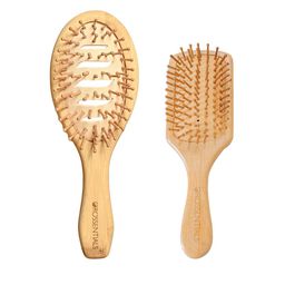 OROSSENTIALS Set Of 2 Wooden Hair Brush-80