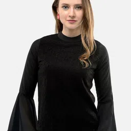 V&M Black & rich black Ruffles Top-image-51