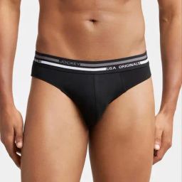 Jockey US49 Black Super Combed Cotton Briefs with Ultrasoft Waistband-picture-47