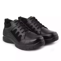 Enrich Field Steel Toe Safety Shoe Genuine Leather Low Ankle Size UK 7 Black, SGS1138BK-image-77