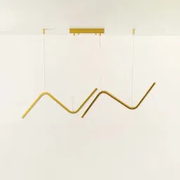 Whispering Homes Wave Line Island Chandelier - Gold-image-70