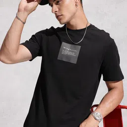 WROGN Pure Cotton Typography Printed Comfort Fit T-shirt-image-90