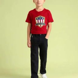 U.S. Polo Assn. Boys Black Cotton Solid Jeans-picture-32