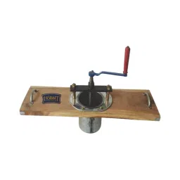 Hobbit kitchen Equipment Hand Operated Sev Machine with Wood Platform Silver & Black 6 Kg for Commercial, Industrial, Personal-picture-0