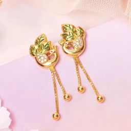 Zavya Nature's Splendor Gold Plated 925 Sterling Silver Earrings-image-44