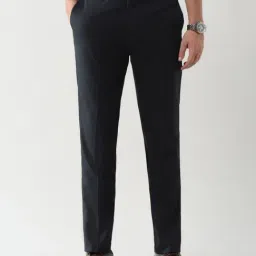 Arrow Dark Blue Regular Fit Trousers-picture-34