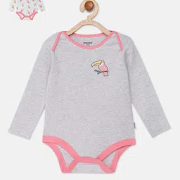 mackly Infant Girls Pack Of 2 100% Cotton Bodysuits-image-74