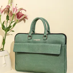 Bagsy Malone Unisex Textured PU Laptop Bag-13