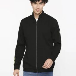 Spykar Black Regular Fit High Neck Sweatshirt-image-66