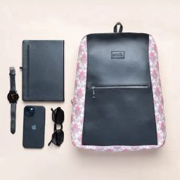 ZOUK Kashmiri Tulips Multicolor Leather Classic Daypack-52