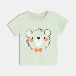 MINIKLUB Boys Green Cotton Printed T-Shirt-image-33