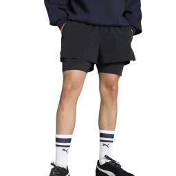 Puma Mmq Black Regular Fit Solid Shorts-image-90
