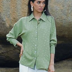 Pinacolada Green Regular Fit Printed Shirt-image-81