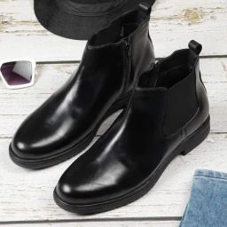 Teakwood Leathers Men's Black Chelsea Boots-image-99
