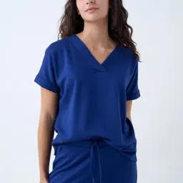 Wunderlove by Westside Blue Solid Top-picture-37