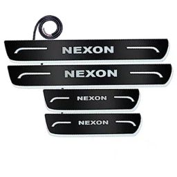 Auto Pearl Car Door Foot Step Led Sill/Scuff Plates Mirror Finish Black Compatible For Tata Nexon 2020, LEDBlklPLATE_Blk_Nexon2020 (Set of 4)-21