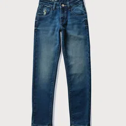 Gini and Jony Boys Navy Blue Heavy Fade Jeans-picture-24