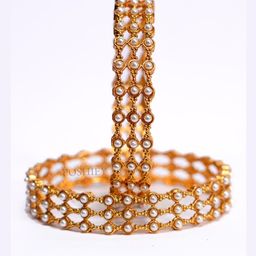 Luxury Gold Plated Pure Brass Bangles 2359-1778 Stylish Traditional Bangle-image-85