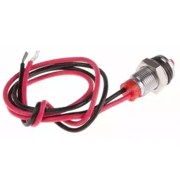 RS PRO Red Panel Mount Indicator 2V DC, Mounting Hole Size 6 mm, Termination Type Lead Wires, IP Rating IP67, Model No 7227671 image 3