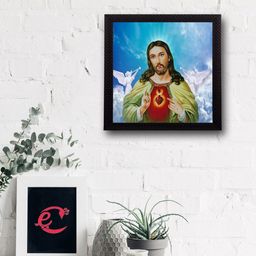 eCraftIndia Multicoloured Lord Jesus UV Wall Art-image-42