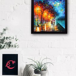 eCraftIndia Multicoloured Rain Scene UV Wall Art-image-72