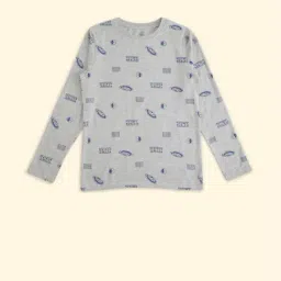 Pantaloons Junior Grey Cotton Printed Full Sleeves T-Shirt-picture-21
