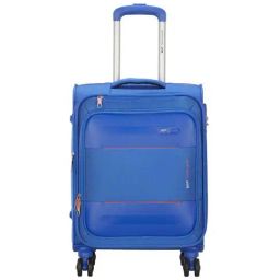 VIP Como Str Exp Dazzling Blue Solid Soft Cabin Trolley Bag - 37.5 cm-image-12