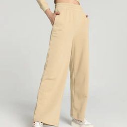 Puma Beige Cotton High Rise Sweat Pants-image-66