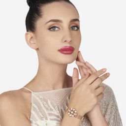 Zaveri Pearls Rose Gold Dazzling Cubic Zirconia Brass Bangle Style Kada Bracelet-ZPFK16196-image-66